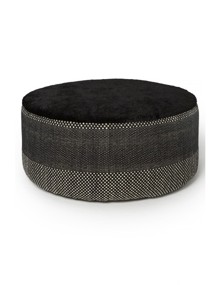 Nanimarquina Tres Persian Pouf L Black 90x90x40  cm