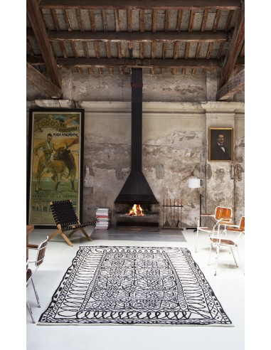 Nanimarquina Black on White Estambul Rug 200x300 cm