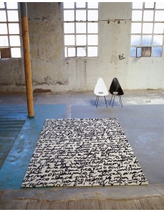 Nanimarquina Black on White Manuscrit Tappeto 170x240 cm 2