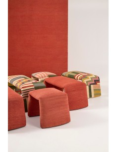 Nanimarquina Folded Pouf L Saffron Red Saffron Red cm 2