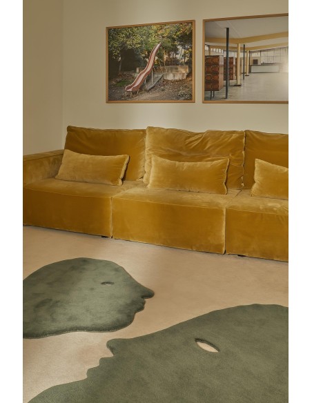 Nanimarquina Talk talk S Rug blueish green 85x95  cm