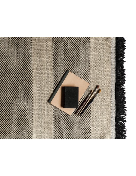 Nanimarquina Tres Stripes Tappeto Black 170x240  cm