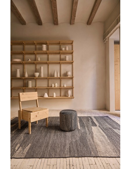 Nanimarquina Wabisabi Pouf S Anthracite 40x40x43  cm
