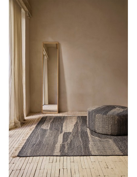 Nanimarquina Wabisabi Pouf L Anthracite 90x90x40  cm
